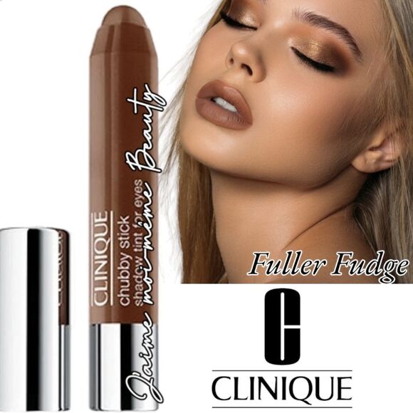 Clinique Chubby Stick Cream Eyeshadow in Fuller Fudge (Metallic Shimmer Brown) - Picture 1 of 17